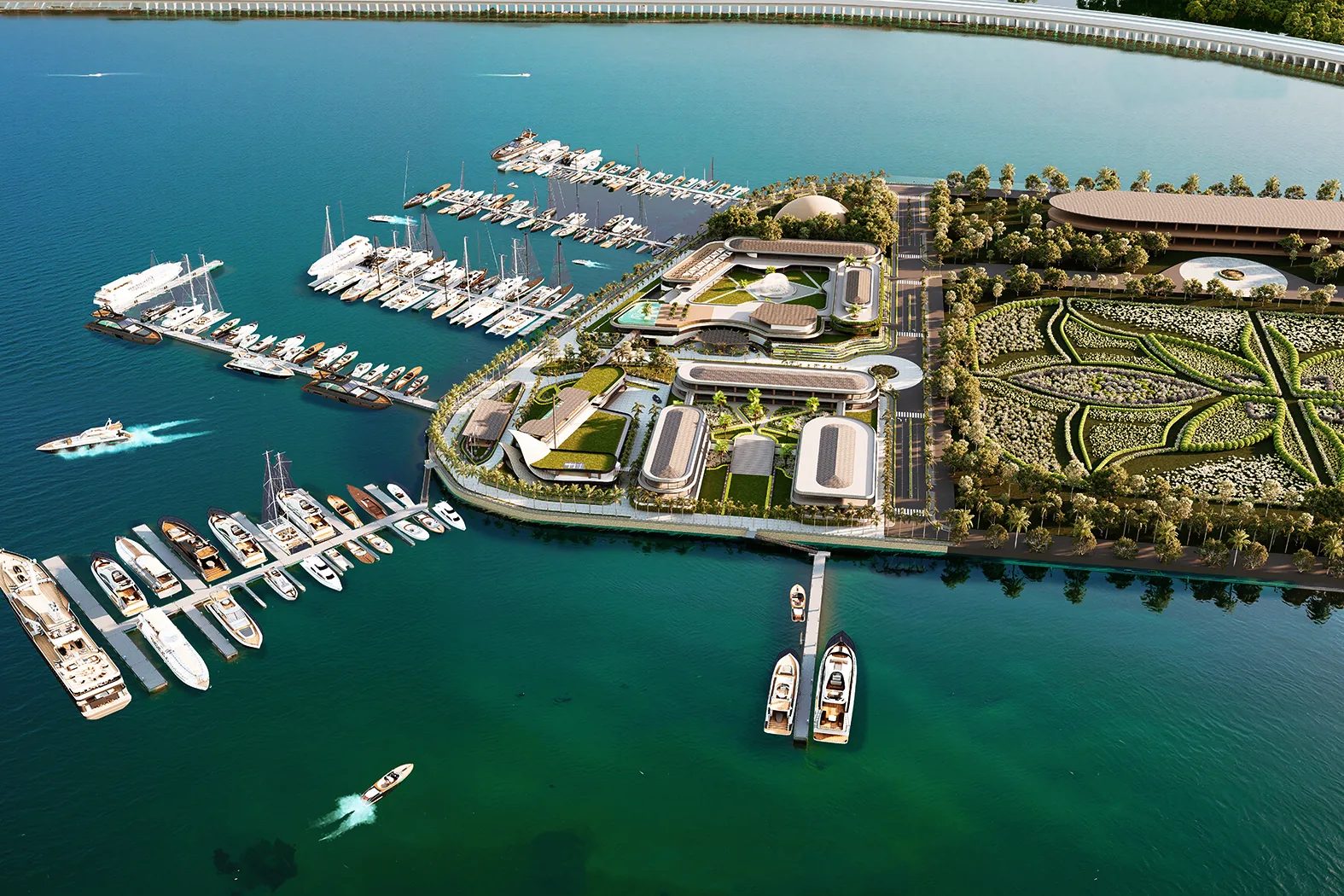 Aerial view of Bali Gapura Marina
