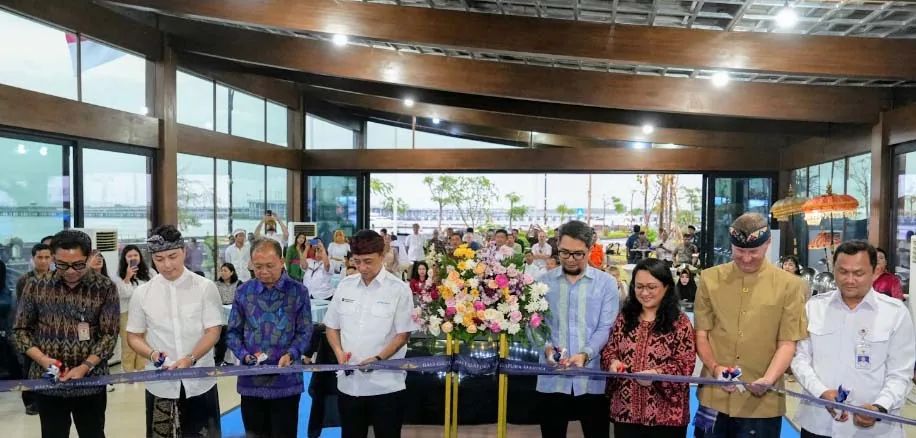 Guests at the ribbon-cutting ceremony