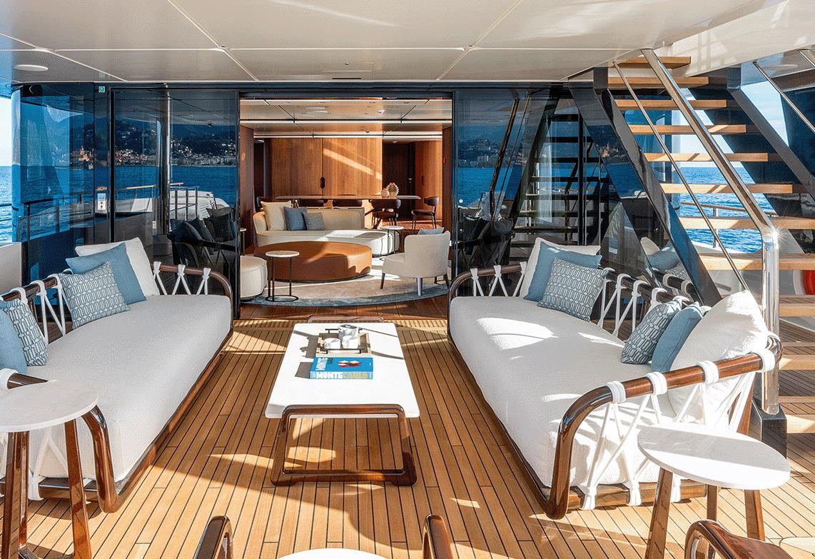 Custom Line Navetta 50, main deck cockpit